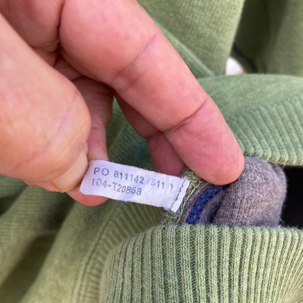 Tommy Bahama 1/4 Zipped Green Sweater, Size XL - Picture 8 of 9